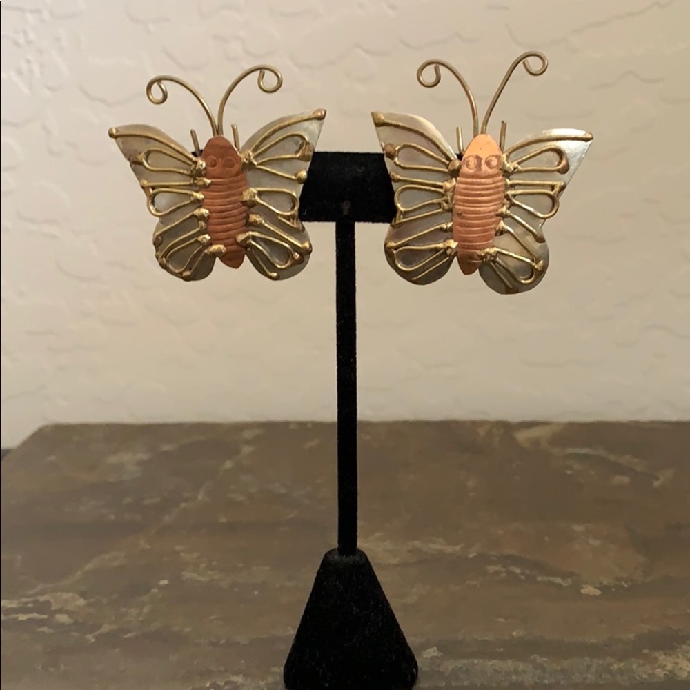 Candy Did It! Tri Color Butterfly Post Earrings